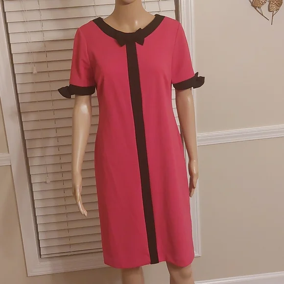 shelby and palmer pink dress Shelby & Palmer Women Pink STRETCH Fit & Flare Dress 22W